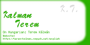 kalman terem business card